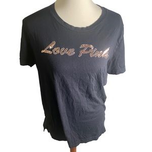 PINK Victorias Secret T-shirt with Gold Sequins